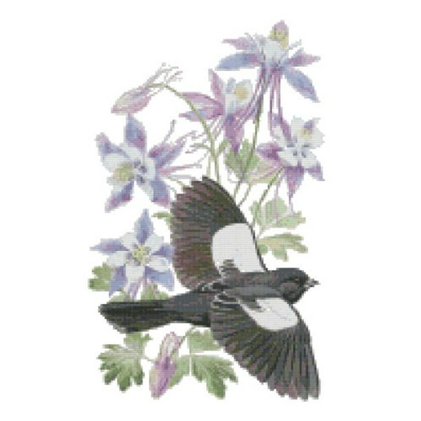 State Birds and Flowers Miniature Mini Plate COLORADO Lark Bunting Columbine State Birds and Flowers Miniature Mini Plate COLORADO Lark Bunting Columbine